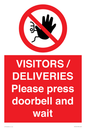 PP6155: VISITORS / DELIVERIES Please press doorbell and wait