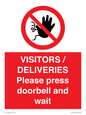 PP6155: VISITORS / DELIVERIES Please press doorbell and wait