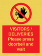 PP6155: VISITORS / DELIVERIES Please press doorbell and wait