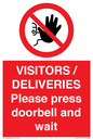 PP6155: VISITORS / DELIVERIES Please press doorbell and wait