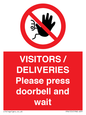 PP6155: VISITORS / DELIVERIES Please press doorbell and wait