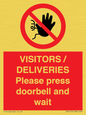 PP6155: VISITORS / DELIVERIES Please press doorbell and wait