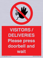 PP6155: VISITORS / DELIVERIES Please press doorbell and wait