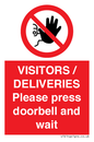 PP6155: VISITORS / DELIVERIES Please press doorbell and wait