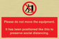 PP6167: Please do not move the equipment. It has been positioned like this to preserve social distancing.
