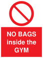 PP6169: NO BAGS inside the GYM