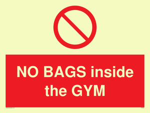 PP6169: NO BAGS inside the GYM