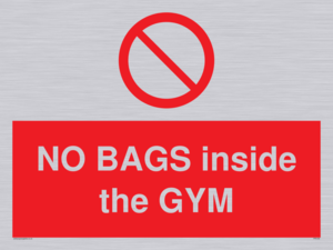 PP6169: NO BAGS inside the GYM