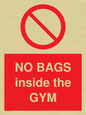 PP6169: NO BAGS inside the GYM