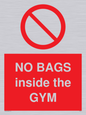 PP6169: NO BAGS inside the GYM