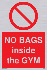PP6169: NO BAGS inside the GYM