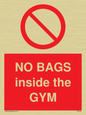 PP6169: NO BAGS inside the GYM