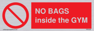 PP6169: NO BAGS inside the GYM