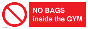 PP6169: NO BAGS inside the GYM