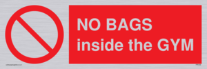 PP6169: NO BAGS inside the GYM