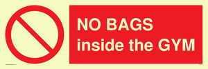 PP6169: NO BAGS inside the GYM