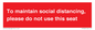 PP7025: To maintain social distancing, please do not use this seat