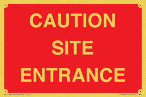 PR12787: CAUTION SITE ENTRANCE