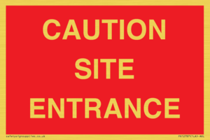 PR12787: CAUTION SITE ENTRANCE