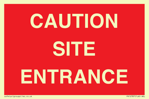 PR12787: CAUTION SITE ENTRANCE