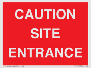 PR12787: CAUTION SITE ENTRANCE