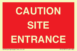 PR12787: CAUTION SITE ENTRANCE