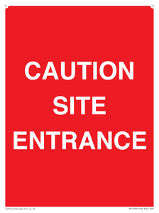 PR12787: CAUTION SITE ENTRANCE
