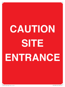 PR12787: CAUTION SITE ENTRANCE