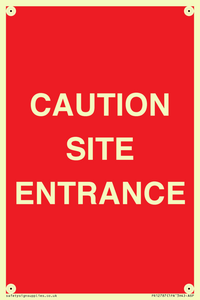 PR12787: CAUTION SITE ENTRANCE