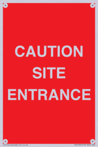 PR12787: CAUTION SITE ENTRANCE