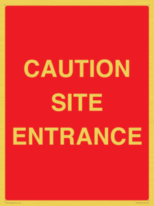PR12787: CAUTION SITE ENTRANCE