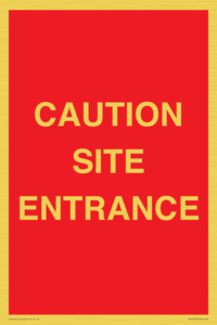 PR12787: CAUTION SITE ENTRANCE