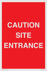 PR12787: CAUTION SITE ENTRANCE