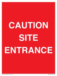 PR12787: CAUTION SITE ENTRANCE