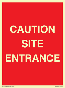 PR12787: CAUTION SITE ENTRANCE