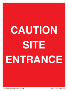 PR12787: CAUTION SITE ENTRANCE