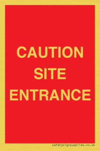 PR12787: CAUTION SITE ENTRANCE