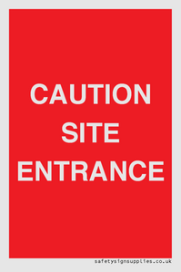 PR12787: CAUTION SITE ENTRANCE