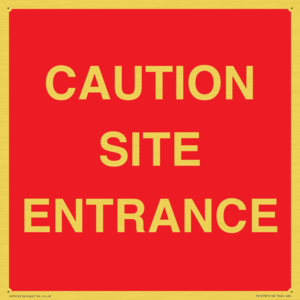 PR12787: CAUTION SITE ENTRANCE