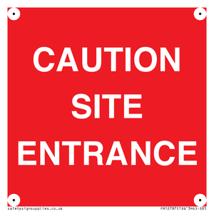 PR12787: CAUTION SITE ENTRANCE