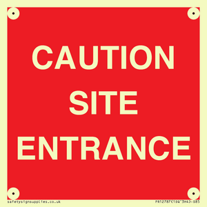 PR12787: CAUTION SITE ENTRANCE
