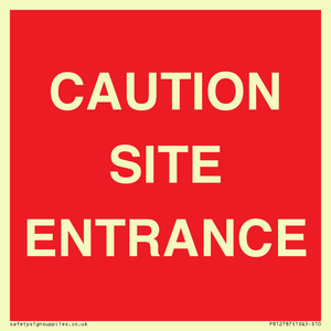 PR12787: CAUTION SITE ENTRANCE