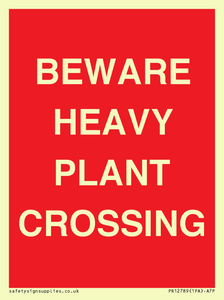 PR12789: BEWARE HEAVY PLANT CROSSING