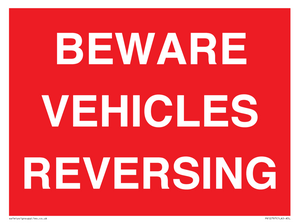 PR12797: BEWARE VEHICLES REVERSING