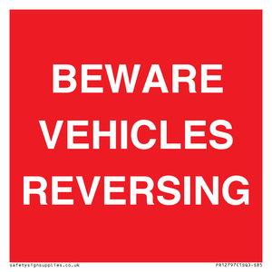 PR12797: BEWARE VEHICLES REVERSING
