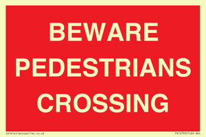PR12799: BEWARE PEDESTRIANS CROSSING