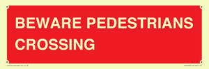 PR12799: BEWARE PEDESTRIANS CROSSING