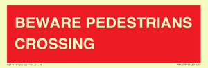 PR12799: BEWARE PEDESTRIANS CROSSING