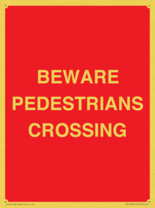 PR12799: BEWARE PEDESTRIANS CROSSING