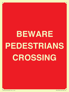 PR12799: BEWARE PEDESTRIANS CROSSING